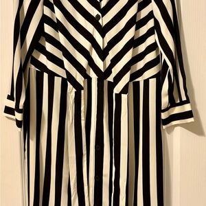 Black and White Striped Dress